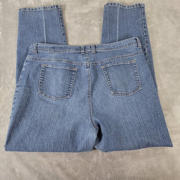 Gloria Vanderbilt Amanda Womens Jeans 18 Straight Leg Medium Blue Denim SL10E - Picture 5 of 10